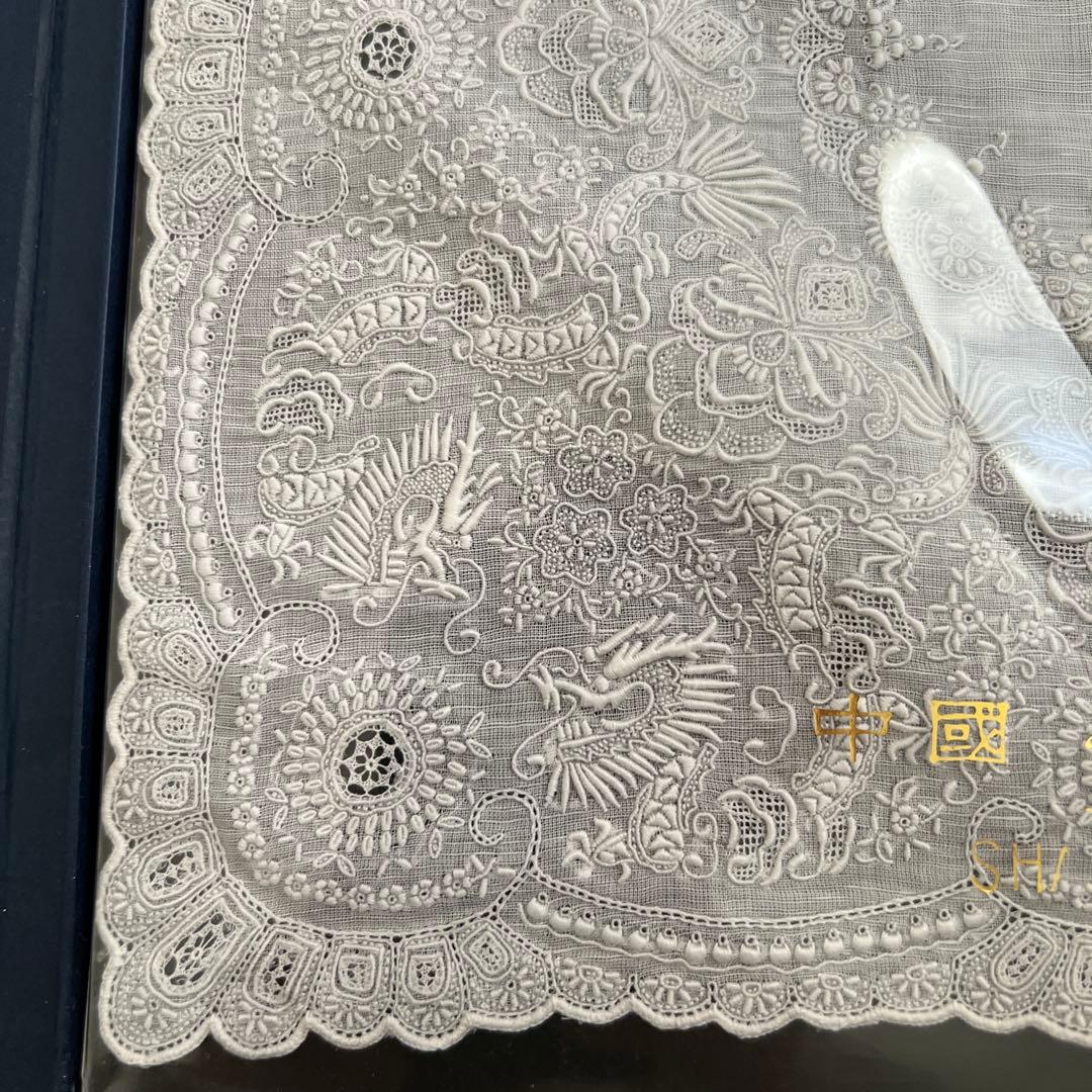 新品　中国スワトウ　刺繍ハンカチ