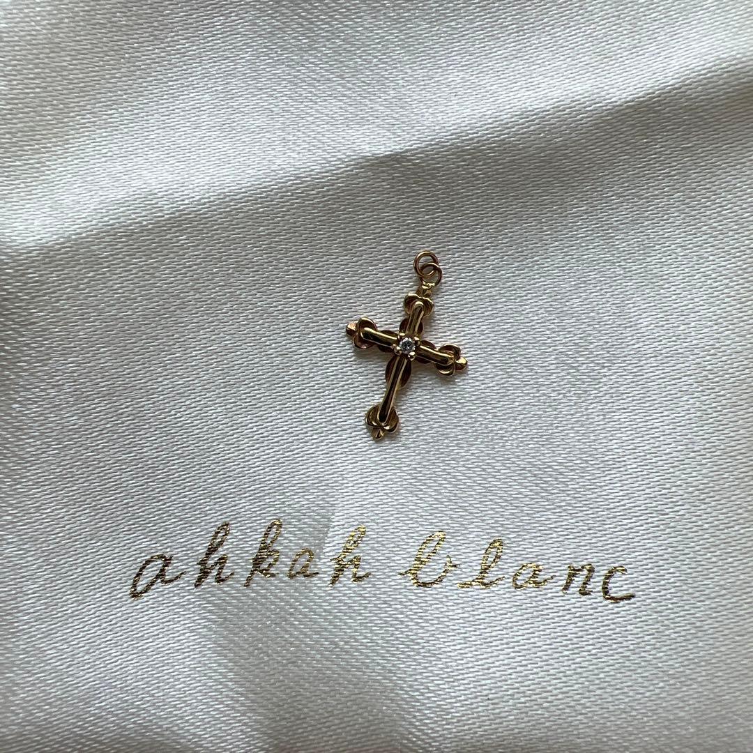 訳ありahkah blanc K18YG ミュゼクロス ネックレス