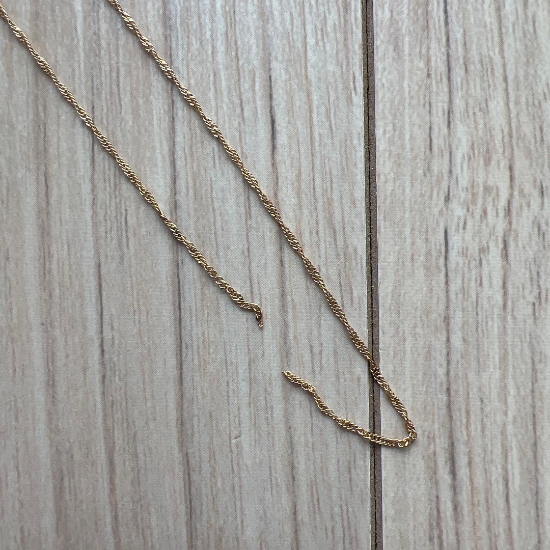 訳ありahkah blanc K18YG ミュゼクロス ネックレス