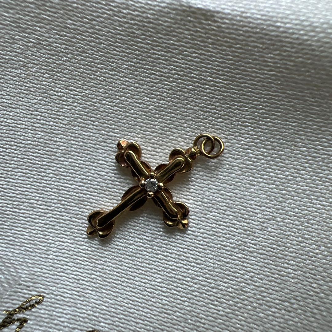 訳ありahkah blanc K18YG ミュゼクロス ネックレス