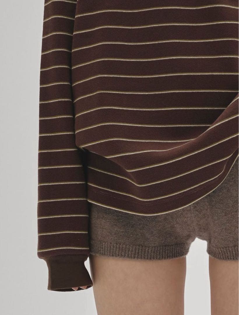 【新品未使用】todayful Border Long T-shirts チョコ