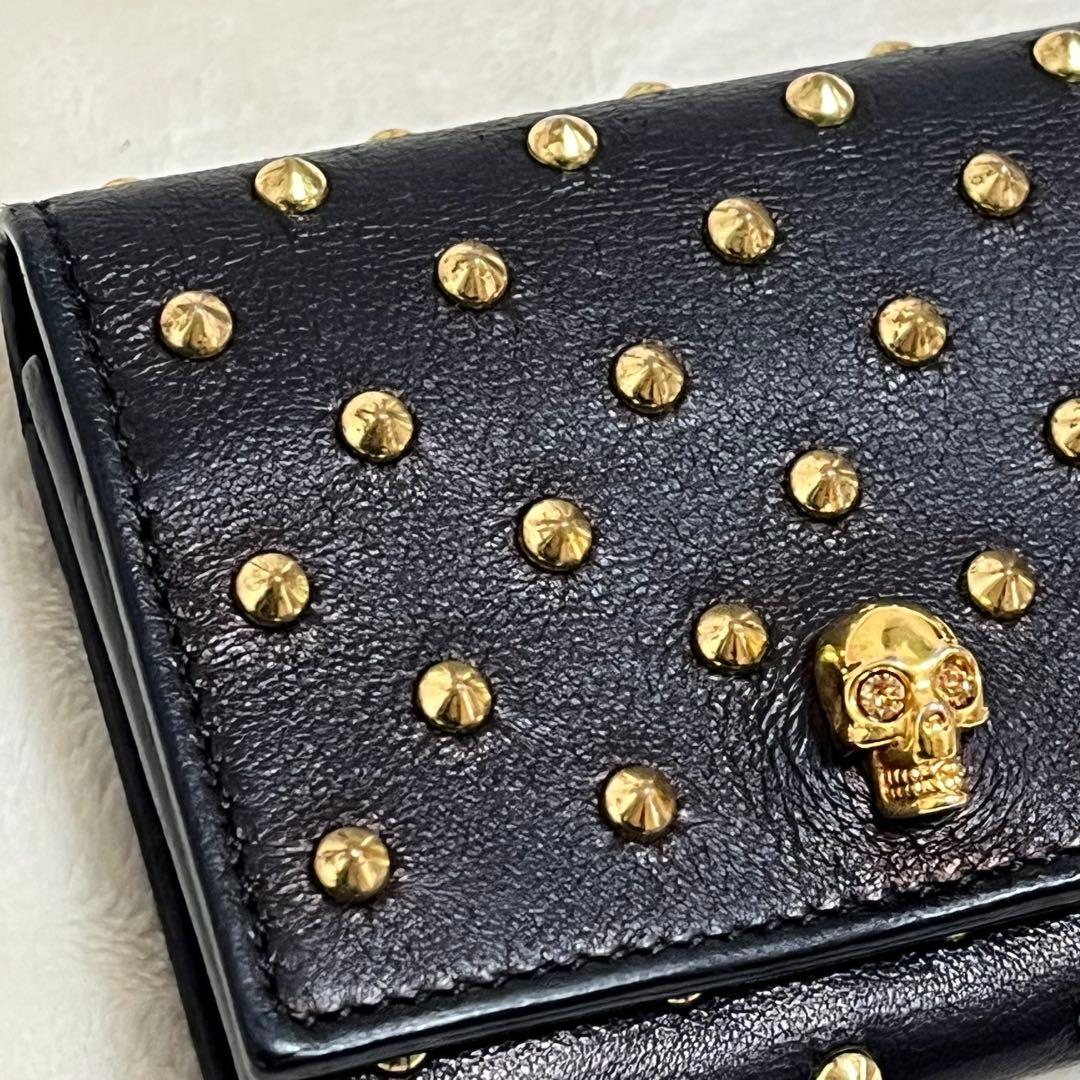 アレキサンダーマックイーン カードケース　スカル　スタッズ　名刺入れ