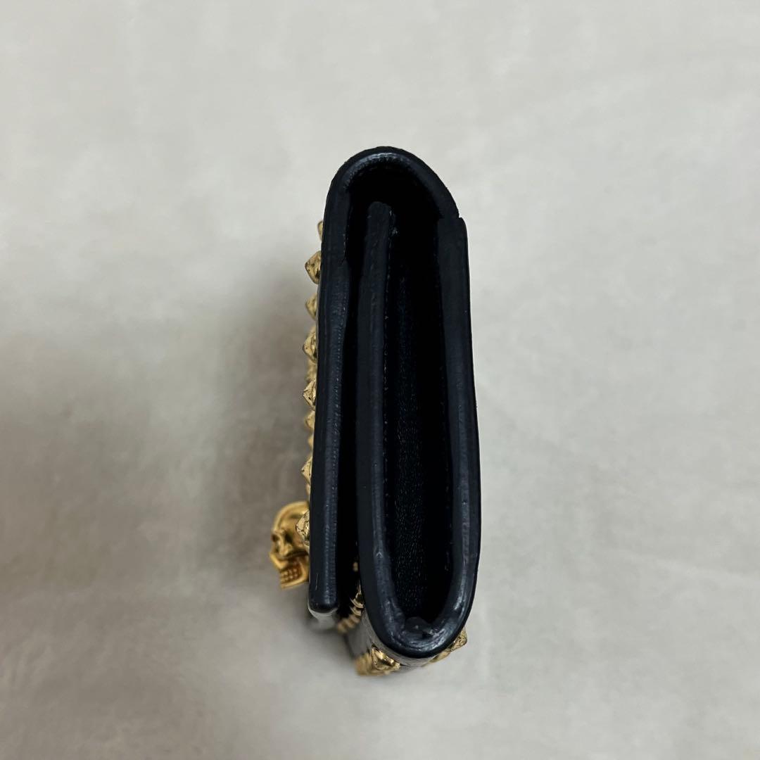 アレキサンダーマックイーン カードケース　スカル　スタッズ　名刺入れ