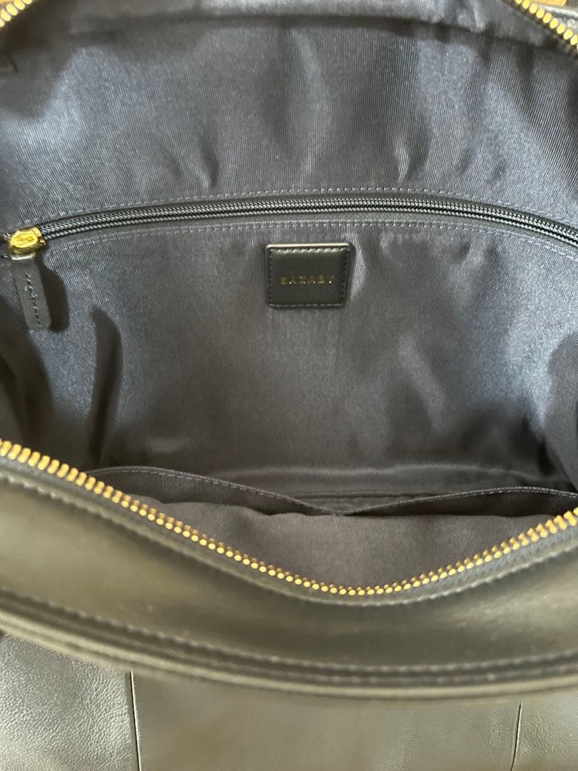 サザビー SAZABY レザー ラージサイズ トートバッグ ネイビー