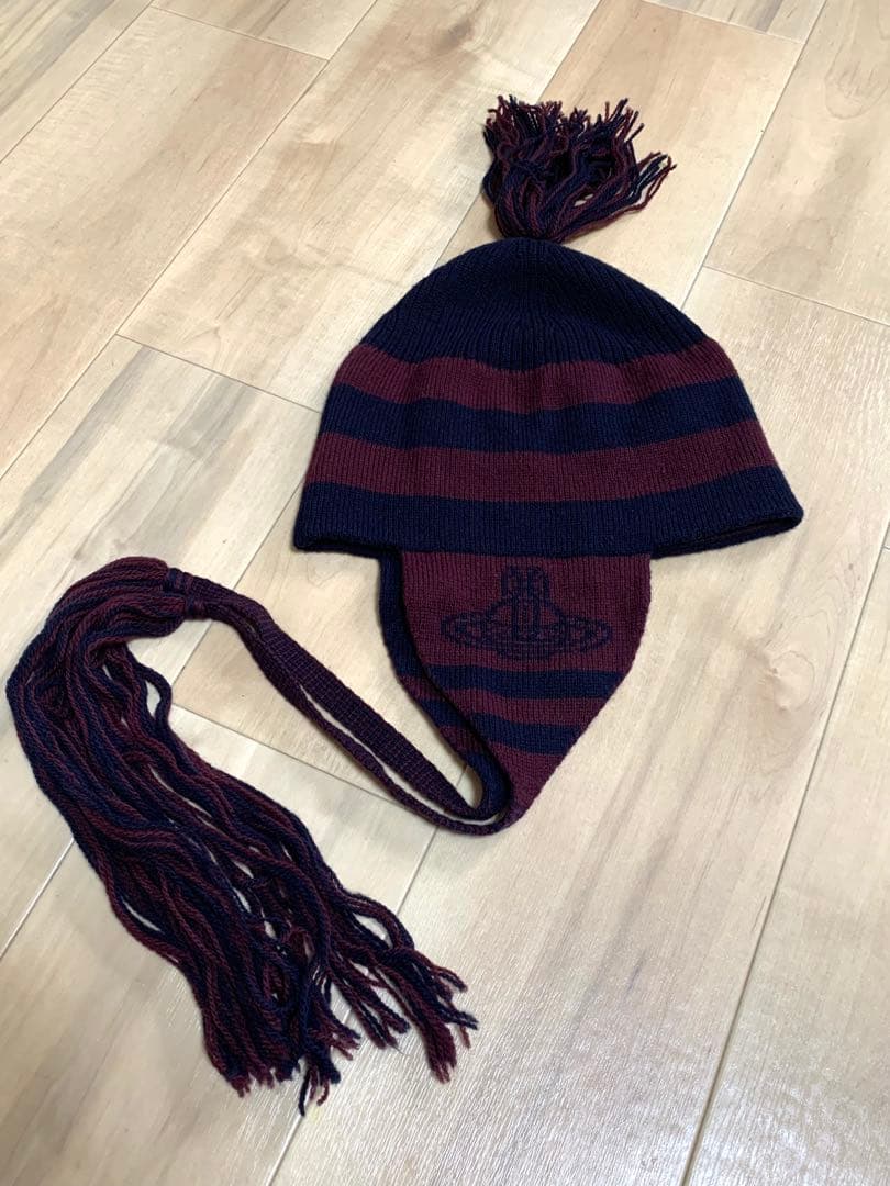 【スマイル】vivienne westwood ニット帽 フラップ付ワッチ