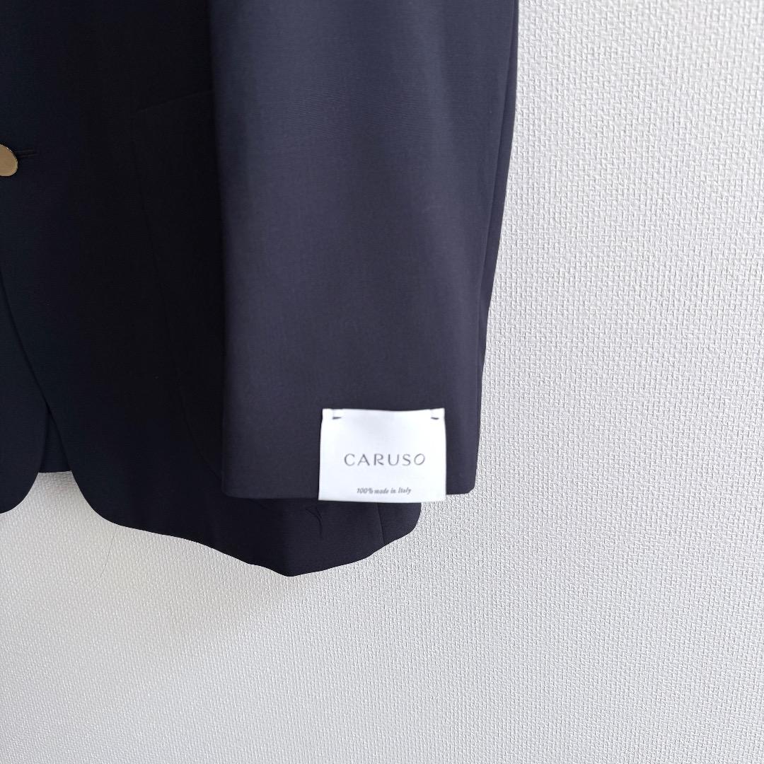 新品 caruso ZERO テーラードジャケット 紺ブレ 金ボタン 52