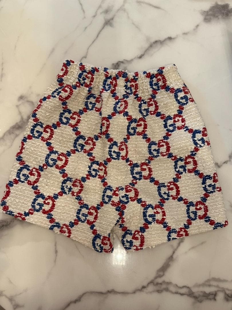 【GUCCI】2019年製 シルヴィ　ツイードショートパンツ 36S　アイボリー