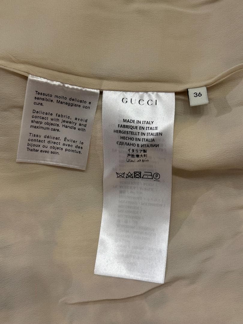 【GUCCI】2019年製 シルヴィ　ツイードショートパンツ 36S　アイボリー