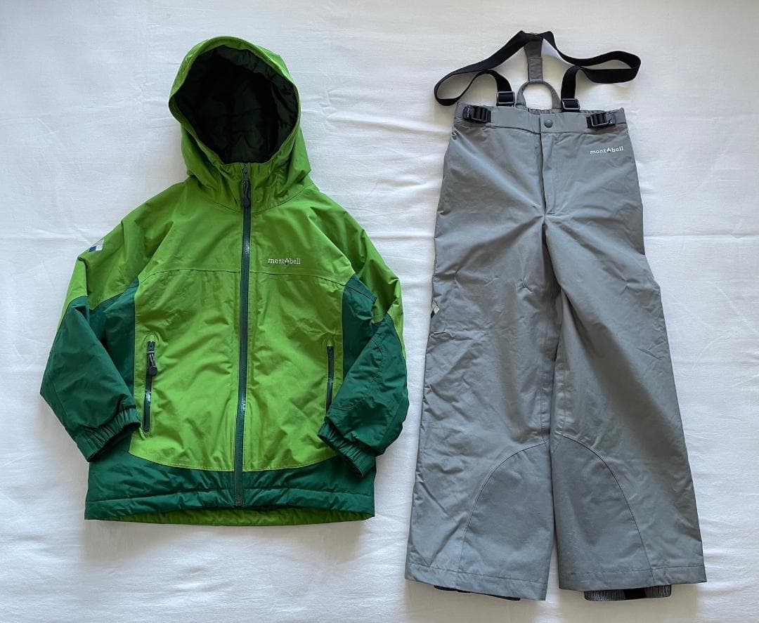 モンベル キッズ スノーウェア 上下セット パウダーステップ ジャケット 130