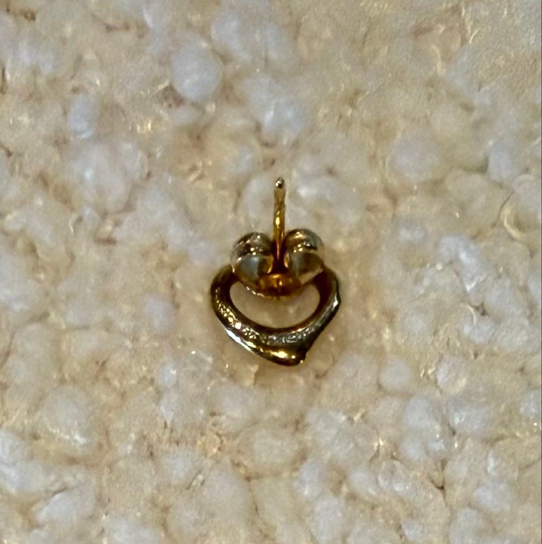 片耳ティファニー TIFFANY & CO. オープンハートピアス K18YG