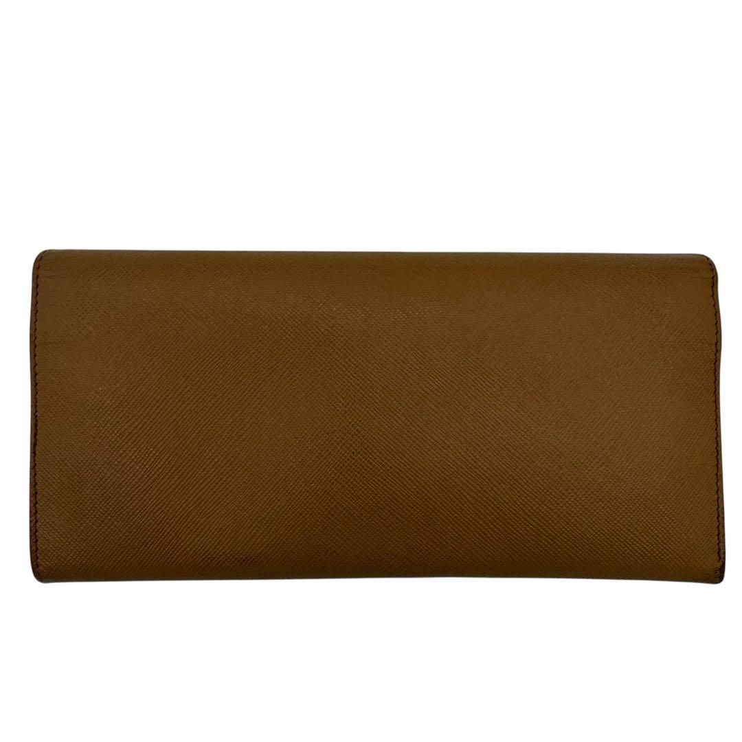 未使用品級✨PRADA 長財布 サフィアーノ ブラウン キャメル
