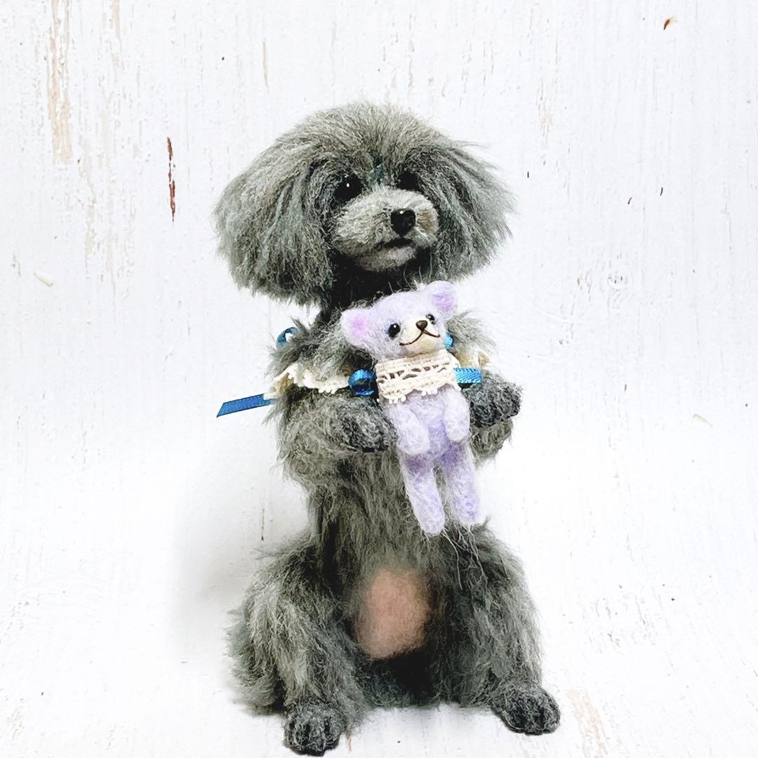 sky 羊毛フェルト 犬 トイプードルちゃん