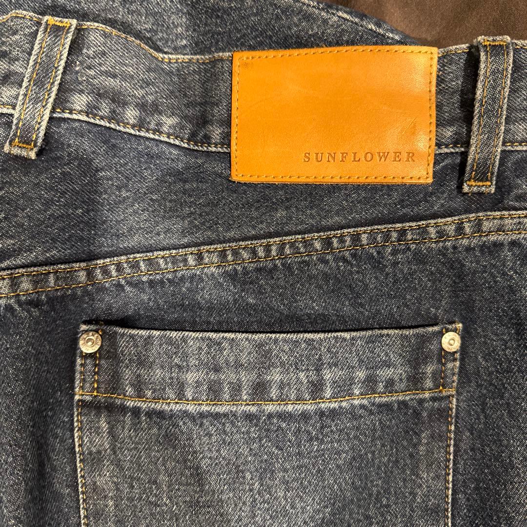 一*三様 SUNFLOWER サンフラワー　ブルー Work フレアジーンズ　3