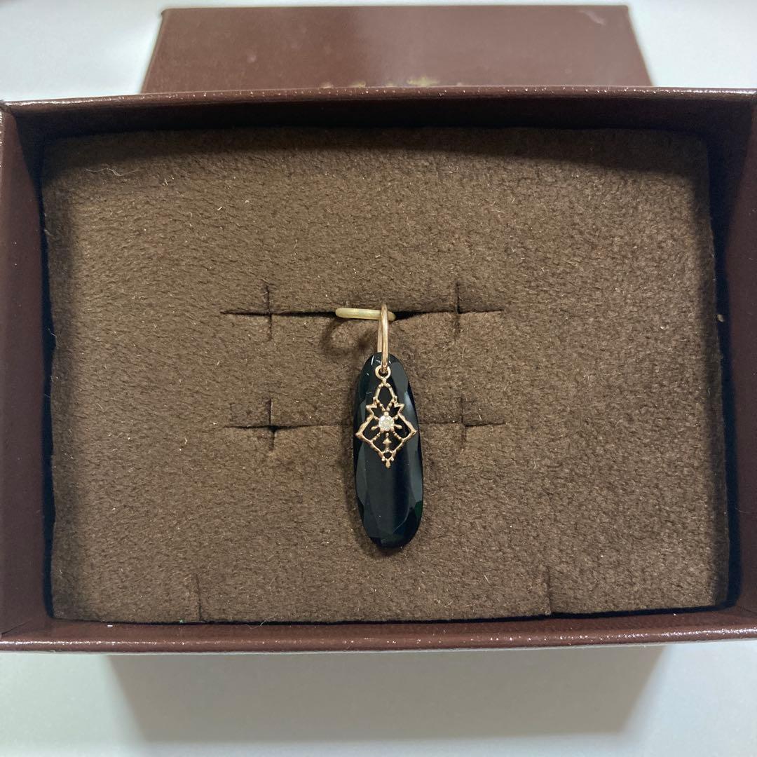 アガット 新品k5オニキスチャーム 販売証明書付き