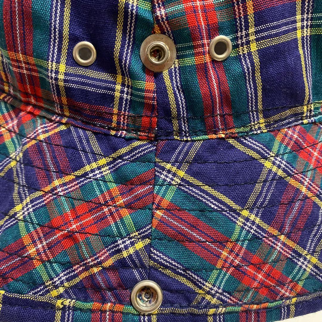 STUSSYオールドステューシー チェック柄 バケットハット USA製