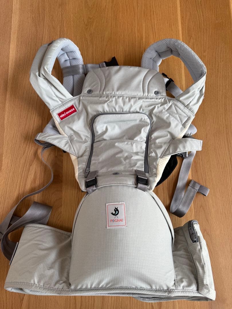 ミキハウス×POGNAE ベビーキャリア　グレー　抱っこひも