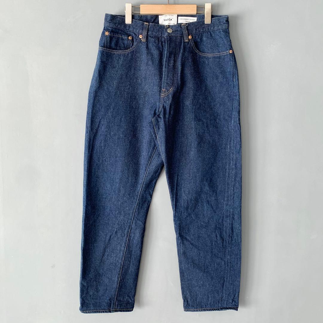 YAECA ワイドテーパードデニムパンツ 32 ヤエカ 色落ちなし 美品 M