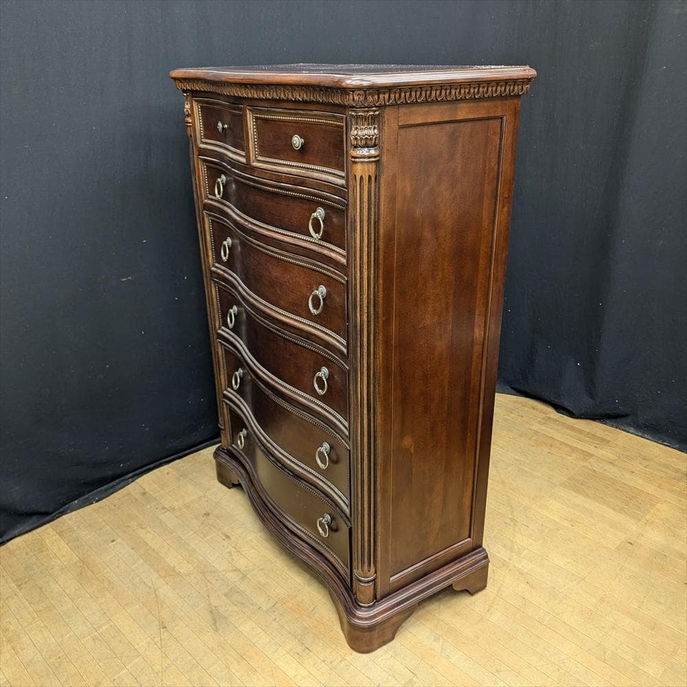 アンティーク調　リビングチェスト　タンス　たんす　チェスト　引き出し　ドロワー