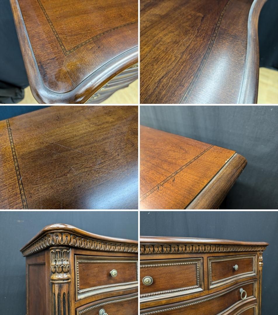 アンティーク調　リビングチェスト　タンス　たんす　チェスト　引き出し　ドロワー