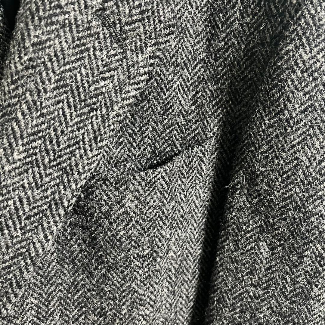 Harris Tweed ウール テーラードジャケット 英国製　グレー L