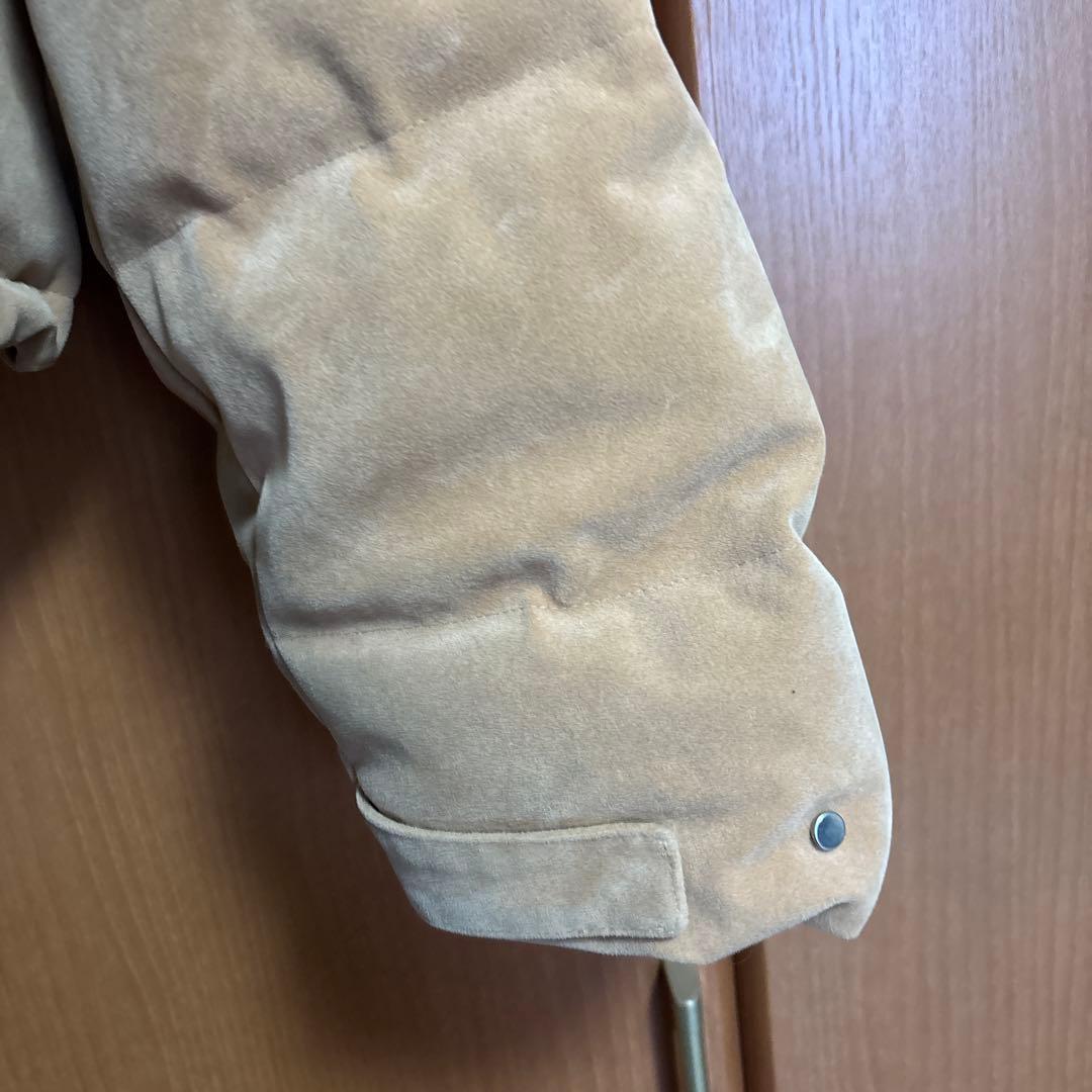 BREATH FAUX SUEDE SHORT HOODIE DOWN ベージュ