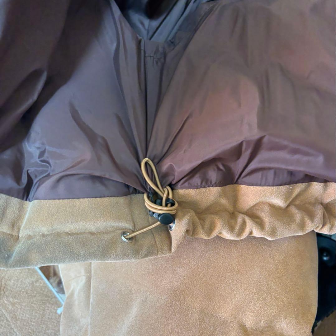 BREATH FAUX SUEDE SHORT HOODIE DOWN ベージュ