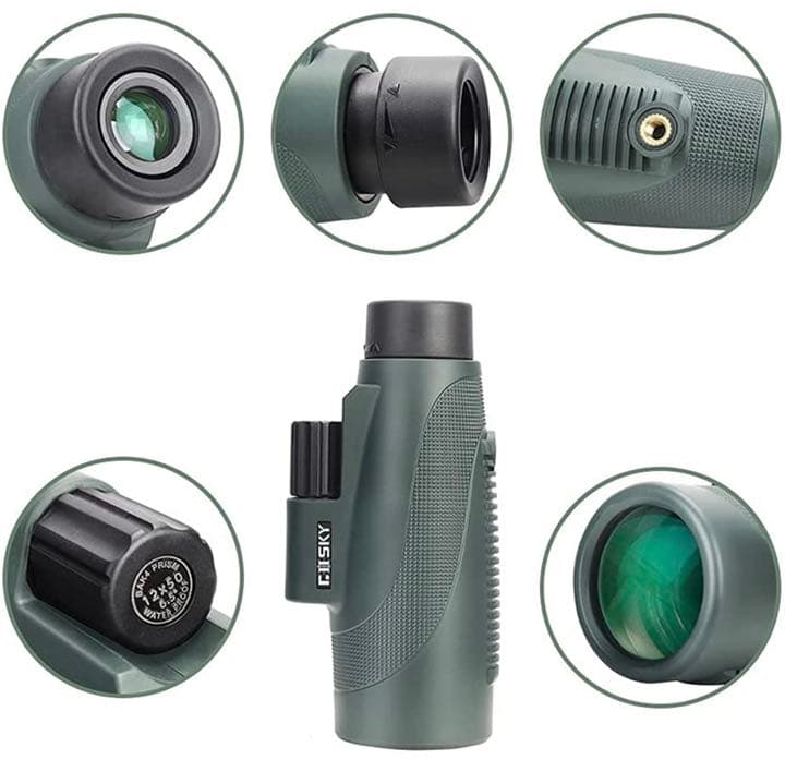 単眼鏡 望遠鏡 12 × 50高倍率 広角 12倍 コンサートバードウォッチング