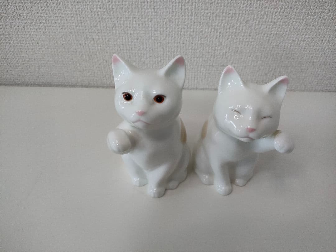 ノリタケ 招き猫 ペア 置物 日本製
