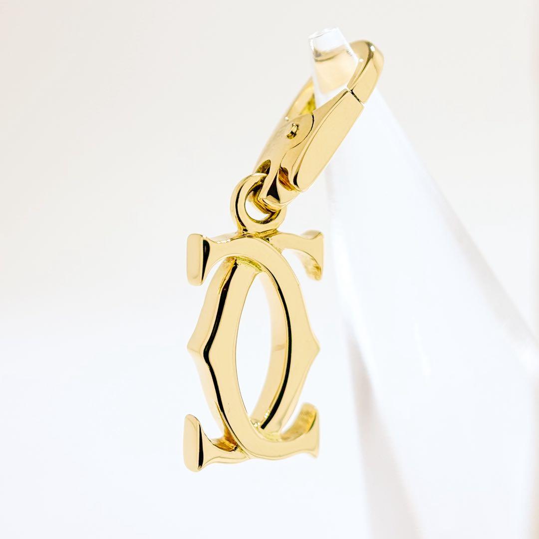 ⚪︎Cartier カルティエ 2C ロゴ チャーム YG750 K18 2.4g