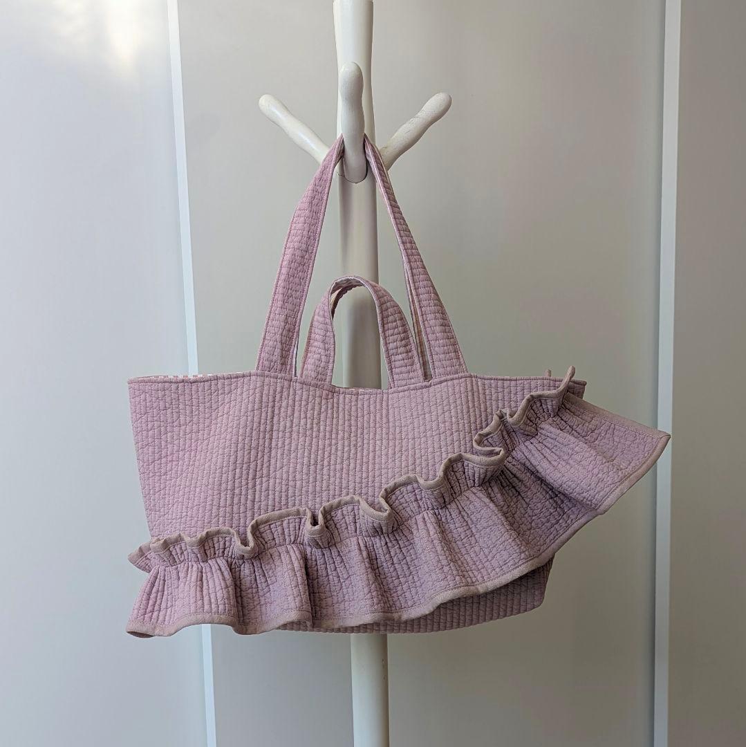 LiSA ヌビバッグ 大きめサイズ フリル マザーズバッグ ハンドメイド