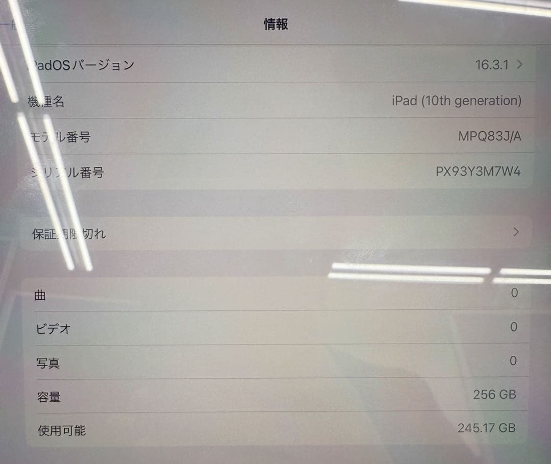【極美品】Apple iPad 10世代256GB シルバー 本体