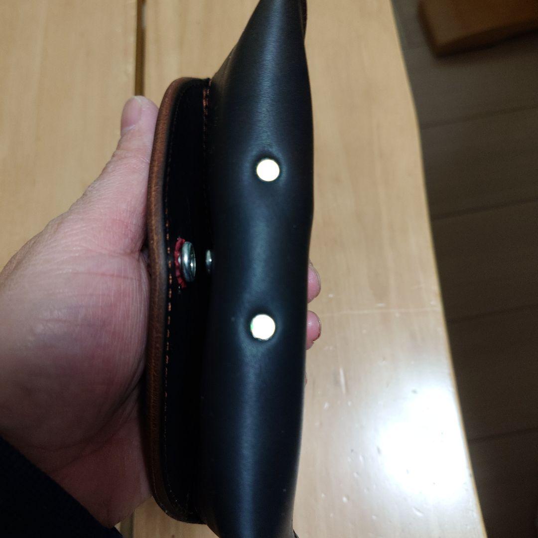 ラリースミス 本革メガネケース 黒