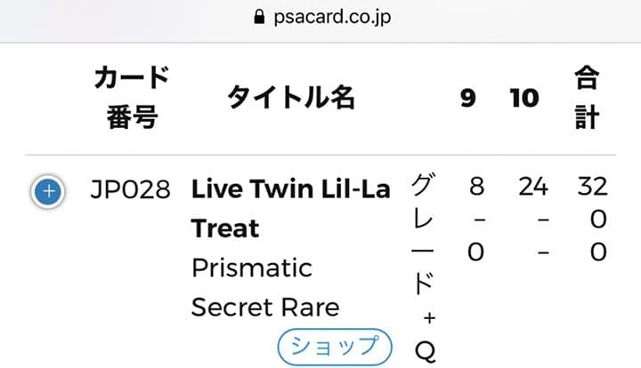 遊戯王 Live リィラ・トリート　プリズマティックシークレットレア　PSA10