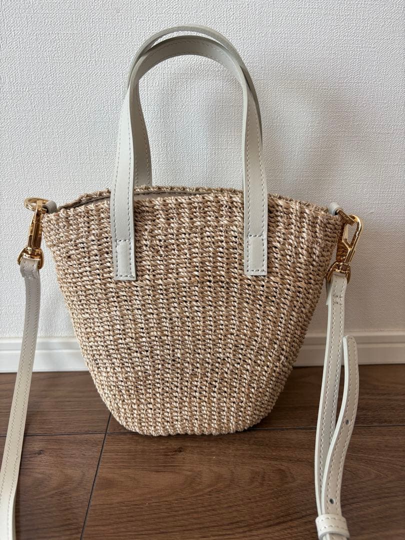 極美品！VIOLAd’ORO 2WAミニトート　ホワイト