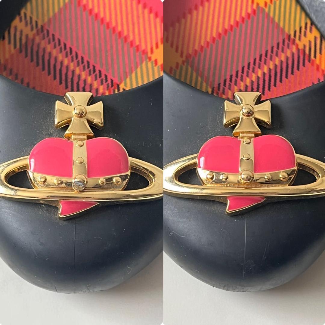 ヴィヴィアンウエストウッド フラットシューズ レザー 黒 23cm