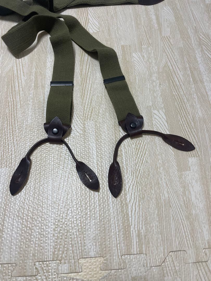 NIGEL CABOURN 美品 USアーミーレザー サスペンダー