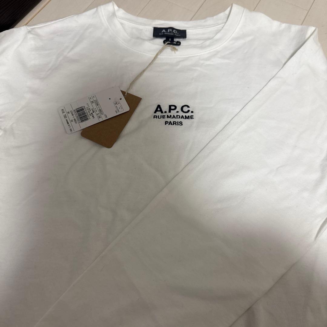 未使用 A.P.C. ホワイト長袖Tシャツ