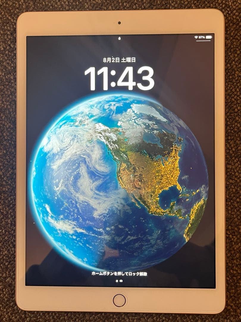 美品: iPad 第7世代 32GB バッテリー98％ 箱＋充電アダプタ付き