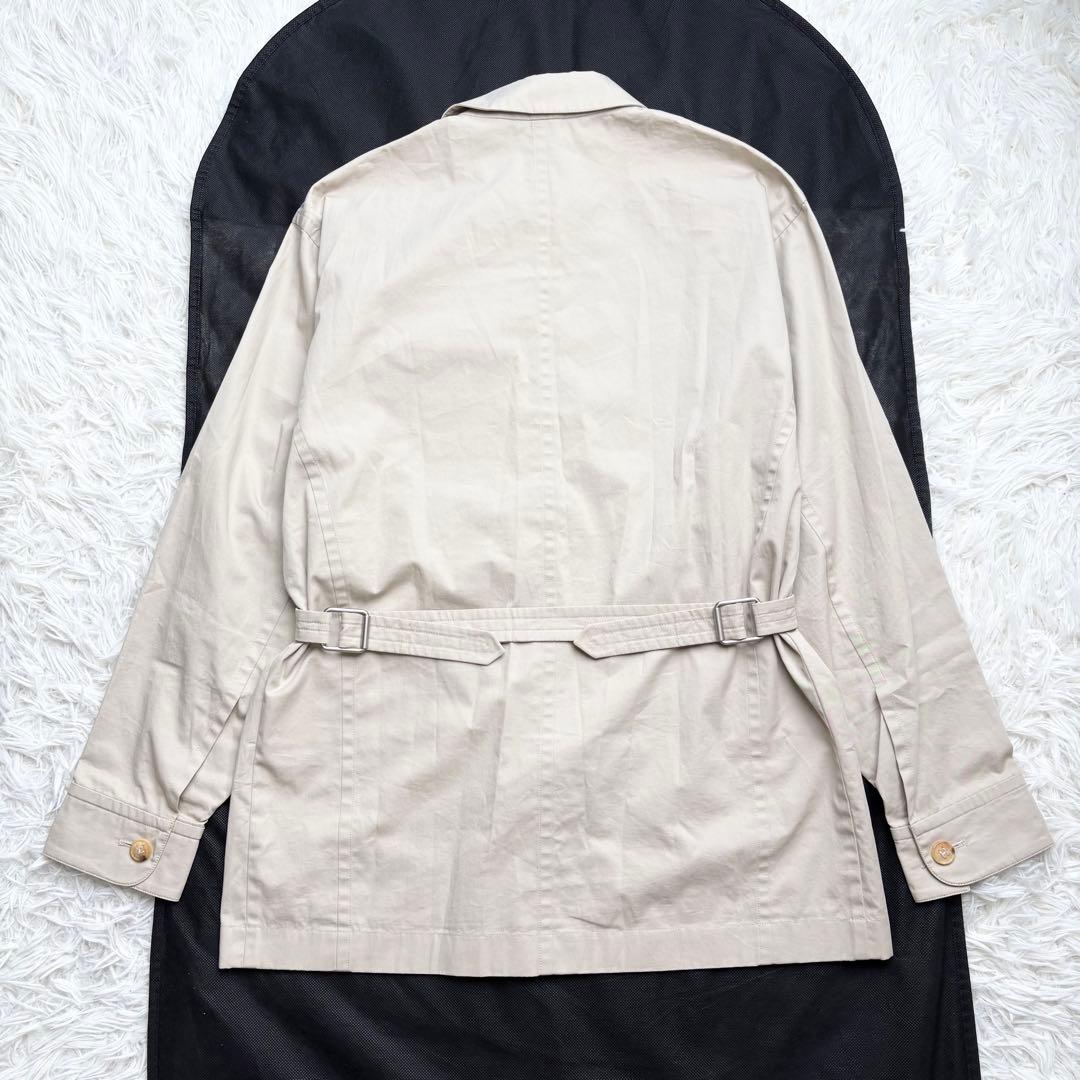 エルメス マルジェラ期 コットンサファリジャケット ベルト 長袖 H刺繍ボタン