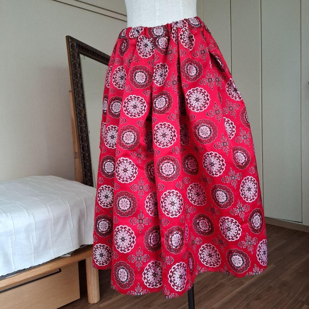 コムデギャルソン ジャガード刺繍 ワイドフレアーパンツ