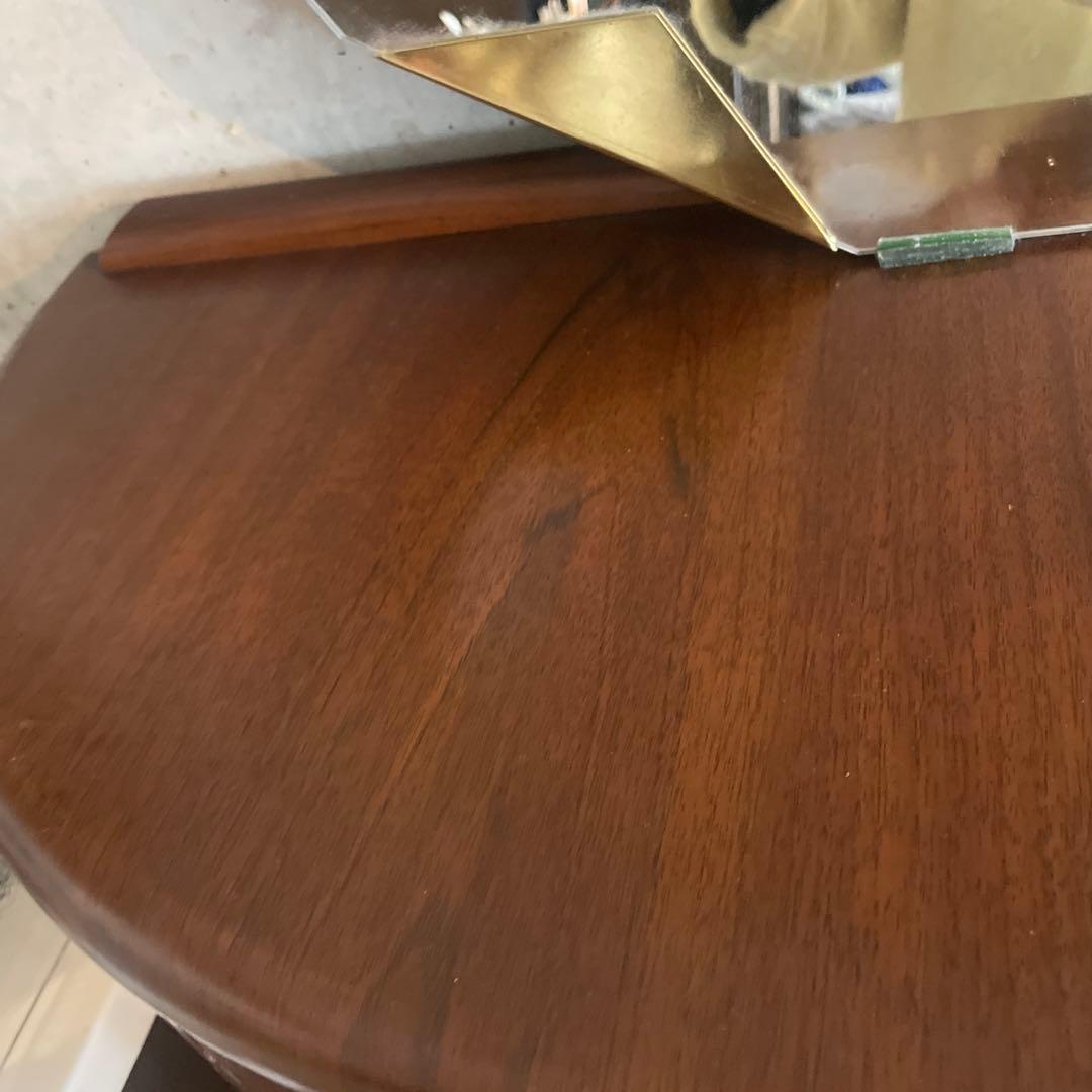 木製円形キャビネット ガラス扉付き