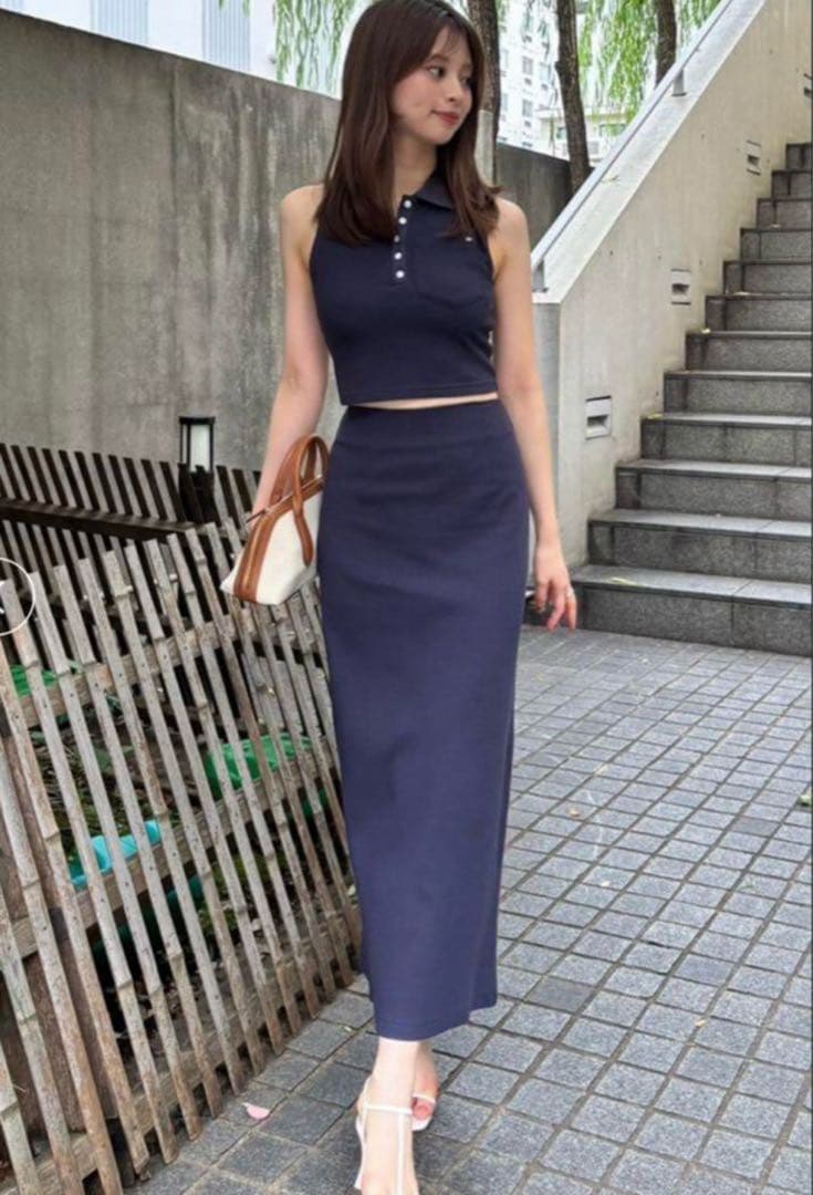 SNIDEL ポロカットセット ネイビー Sサイズ