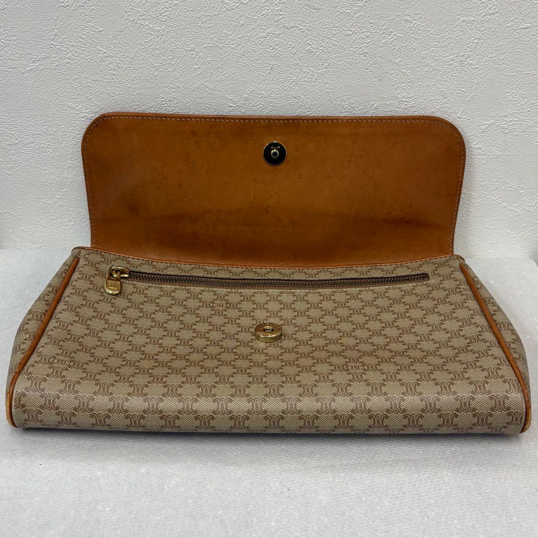 【美品】セリーヌ　CELINE クラッチバッグ　マカダム柄　ヴィンテージ