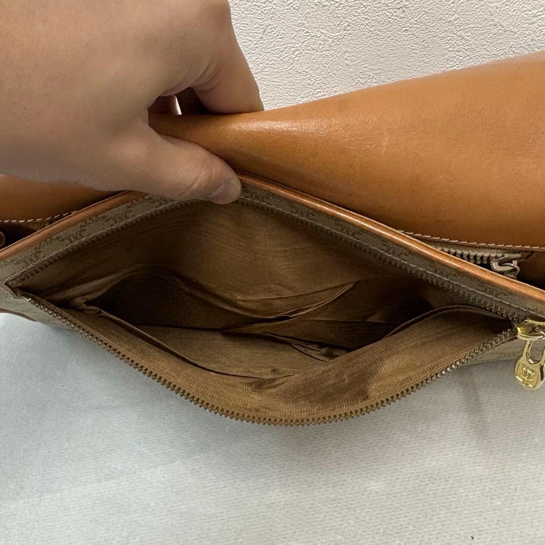 【美品】セリーヌ　CELINE クラッチバッグ　マカダム柄　ヴィンテージ