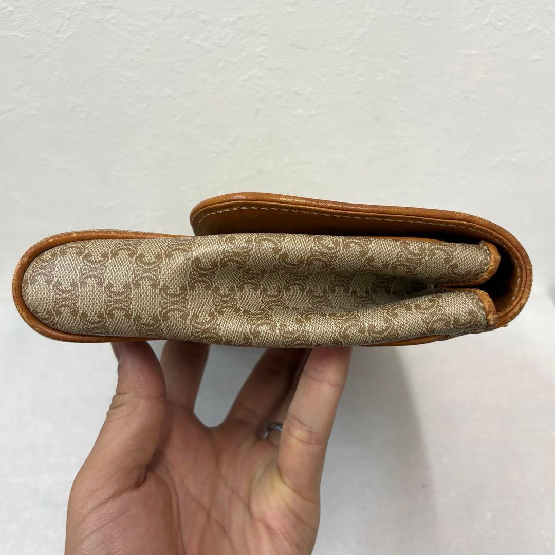 【美品】セリーヌ　CELINE クラッチバッグ　マカダム柄　ヴィンテージ