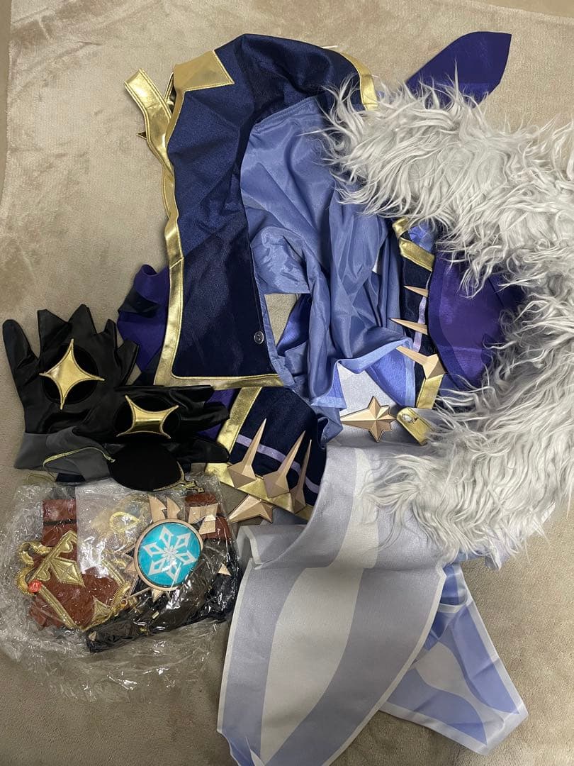 原神 ガイア コスプレ衣装+靴+ウィッグ　おまけ付き