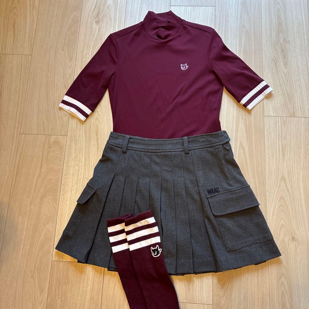 WAAC プリーツスカート　グレー　2サイズ