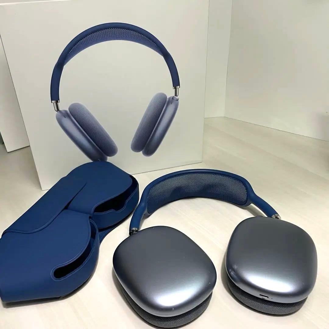 airpods MAX☆ブルー☆箱 スマートケース付き☆ヘッドホン☆Apple