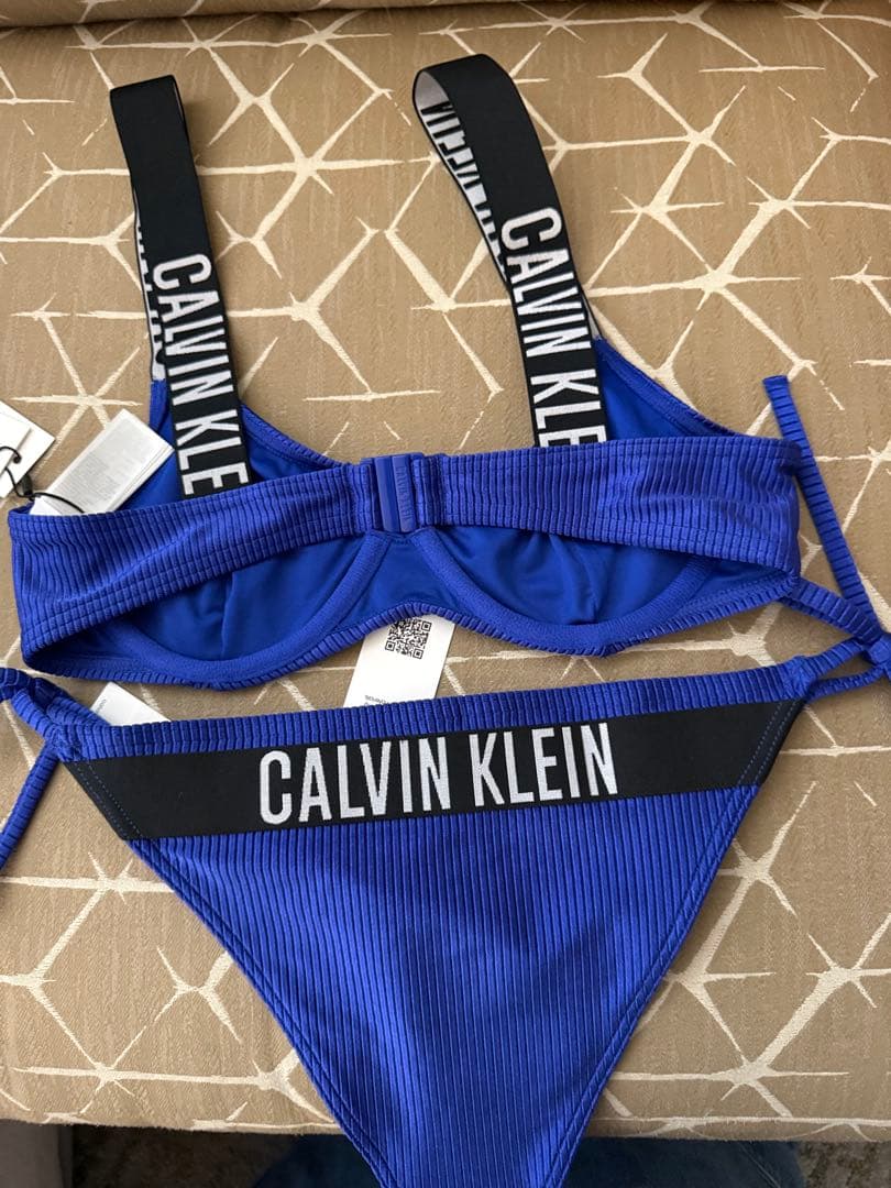   青 セパレート水着　上下US Sサイズ