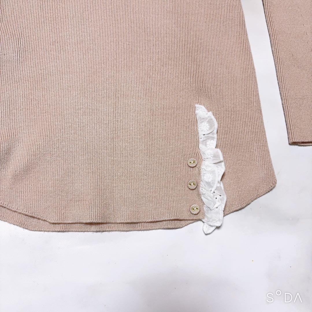 新品　andmary Poppy lace mini dress ベージュ